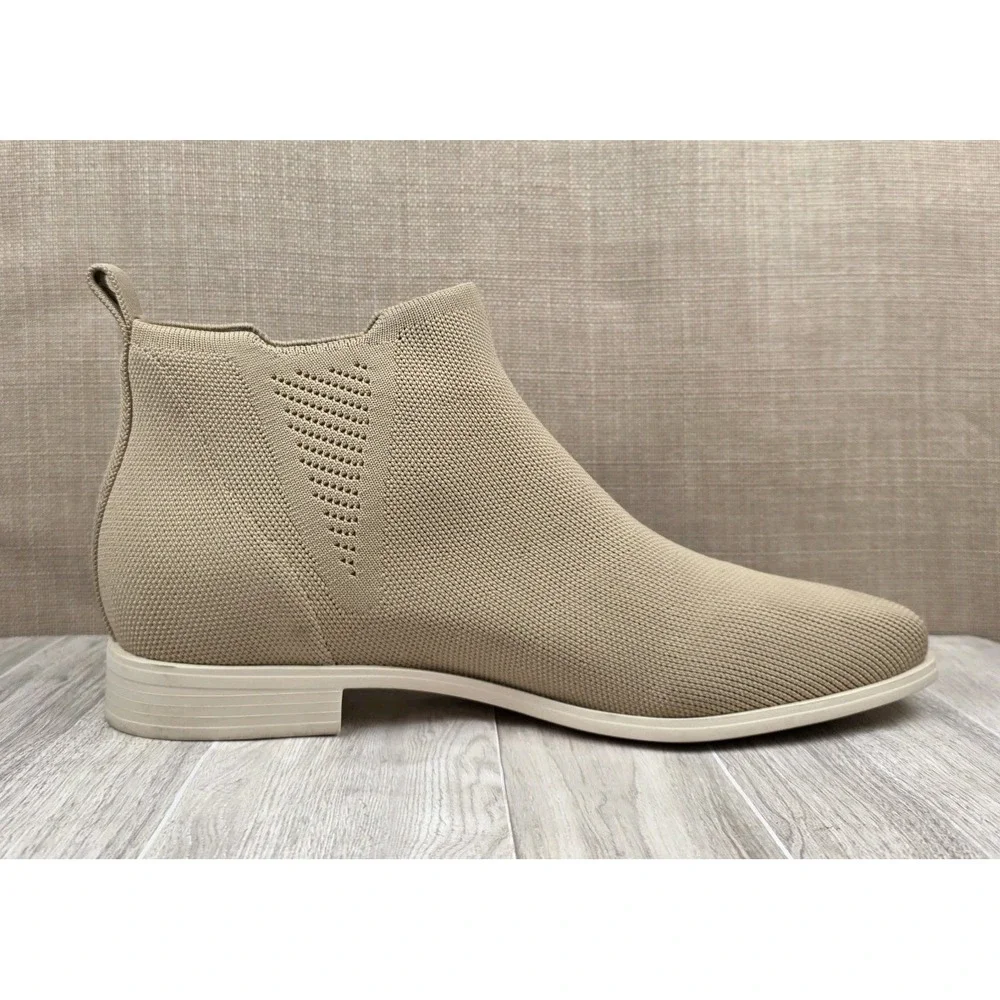 Vivaia Ryan Square Toe Ankle Bootie Boots Carmel Light Tan EU 41.5 US 10 Boho